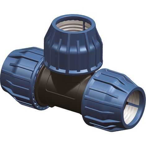 PP-T-Stück 3x50 mm für Wasserleitungen PE PN16 BAR