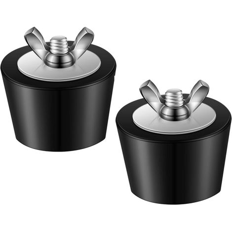 Set mit 2 Gummi-Poolstopfen, Rücklaufrohrstopfen, Skimmerstopfen für Aufstell- und Einbaupools (38 mm)
