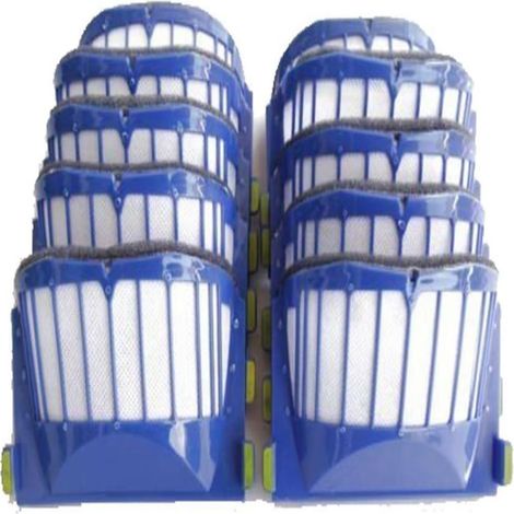 Filtre Aero Vac - Kit de 10 Filtres de Remplacement pour Robot Aspirateur Roomba Série 500 600 600e 600s 614 620 630 650 655 660 665 671 680 690 - 10 Pièces (1/5)