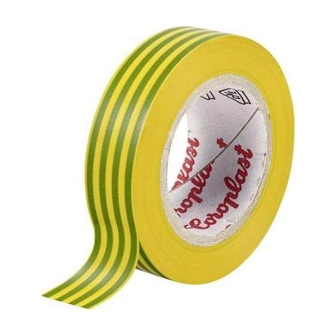 COROPLAST 302 302-10-19GN/YE - NASTRO ISOLANTE VERDE, 10 M X 19 MM