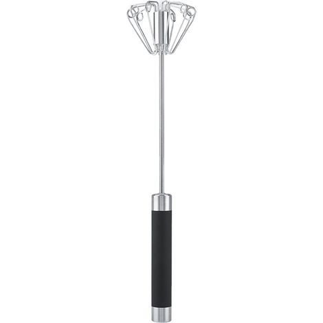 Batteur à oeufs manuel rotatif Durable antirouille d'acier inoxydable (1/5)