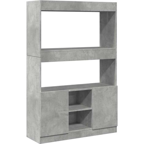 Maison Exclusive - Highboard Betongrau 92x33x140 cm Holzwerkstoff