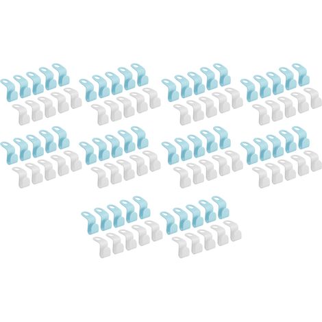 100 Stück Haken zum Aufhängen von Kleiderbügeln, platzsparende Schrankorganisation, Kleiderbügelzubehör (1/5)