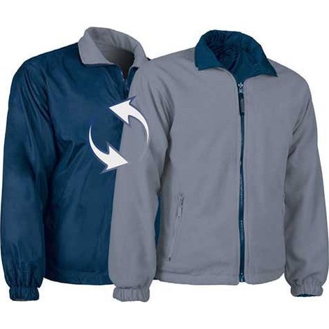 Chaqueta reversible de doble tejido VALENTO Glasgow XL Azul Marino/Gris