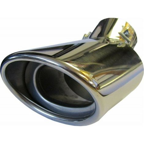 Embout d'échappement universel, 33–53 mm, longueur 13 cm, chromé