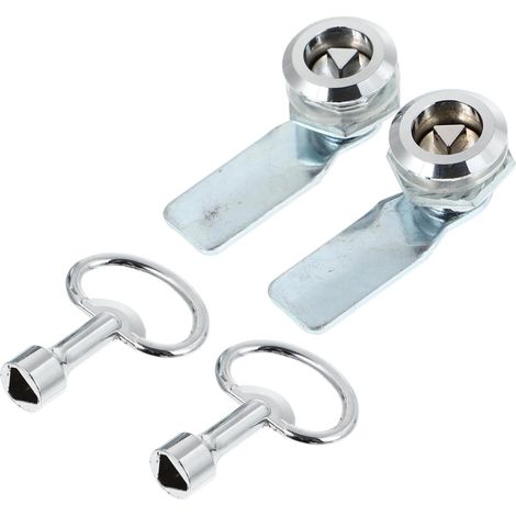 Lot de 2 verrous triangulaires en zinc antirouille pour installation d (1/5)