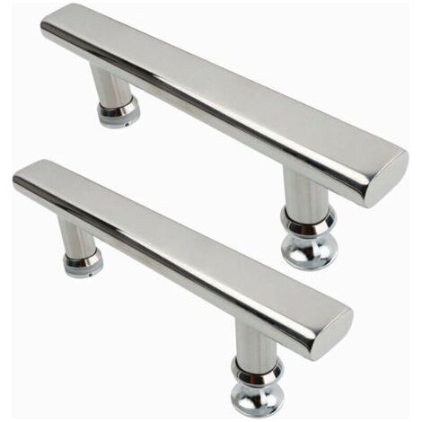 x 145mm Maniglie per porta doccia in acciaio inossidabile cromato per bagno e kitchen FLITI (1/4)