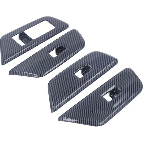 4 pièces sticker enjoliveur lève-vitre aspect fibre de carbone surface lisse décoration pour ID.6X 2021-2022 (1/5)