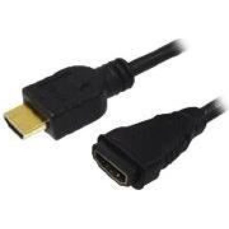 Câble HDMI de rallonge 2m - LogiLink - HDMI 1.4 - Ethernet - ARC - Noir