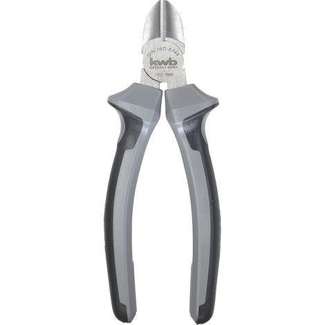 kwb Seitenschneider in 160 mm, aus deutscher Herstellung, mit 2-Komponentengriff mit Handschutz, eingelegtes Gelenk, aus blendfreiem Karbon-Stahl, präzise Schneide, entspricht DIN ISO 5749 (1/4)