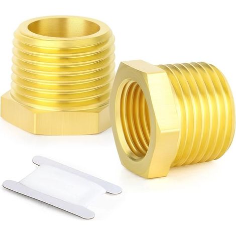 2 pièces 3/8 "BSP femelle à 3/4" BSP mâle réducteur en laiton douille hexagonale raccord de tuyau fileté (1/4)