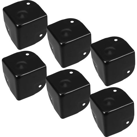 Lot de 6 protections d'angle métalliques chromées pour meubles (1/5)