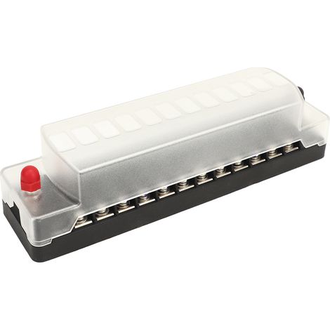 Boîtier à fusibles 12 voies 12V avec capot anti-poussière PC, vis en acier inoxydable, porte-fusibles à lames pour voiture, bateau, camping-car, 32V (1/5)