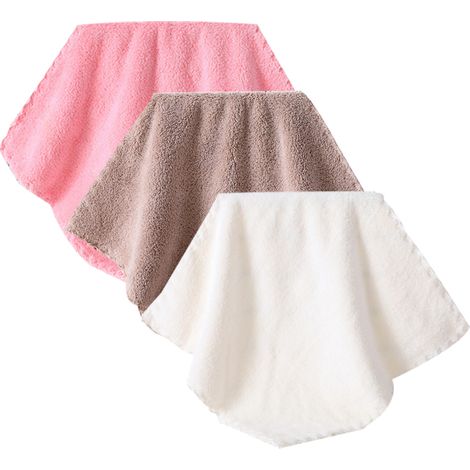 12 serviettes de toilette 30 x 30 cm, velours corail, extra absorbantes et douces, pour bébés et toute la famille (1/5)