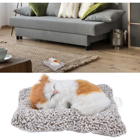 Realistisch miauende Katze, Bambuskohle-Katze, auto-förmige Schreibtischdekoration aus Aktivkohle. (1/5)