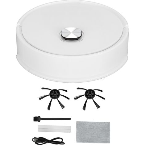 Ortviai Robot Aspirateur 3-en-1 Balai-Vapeur-Aspirateur Intelligent, Système Anti-Chute, Évite les Obstacles, Idéal Poils d'Animaux, Blanc