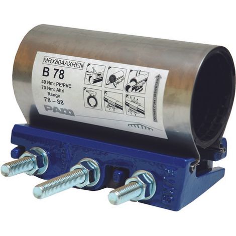 Collare di riparazione per acqua a tre bulloni 200mm 48/56 (1/4)