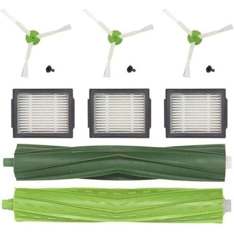 Pièces de rechange pour iRobot Roomba i6 i7 i3 i4 i8 E5 E6 filtres pour aspirateur Roomba i3+ i7+ i8+ j7 j7+ accessoires pour filtre Roomba : brosse latérale, brosses en caoutchouc multi-usages. (1/4)