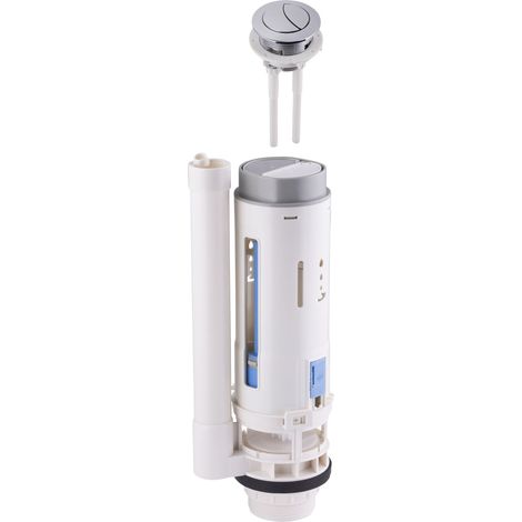 Nt Noyon & Thiebault – Mécanisme de chasse d'eau double poussoir – Modèle universel certifié NF – Pivotable 360° – Fixations plastiques auto-étanches (1/5)