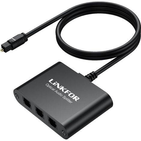 Splitter Audio Optique 1x3 Alimenté - Boîtier Aluminium (1/5)