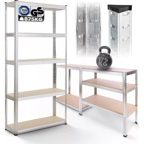 AREBOS Heavy duty Shelf Garage Racking Shelf 5 Tier Layer Shelf Storage (1/5)