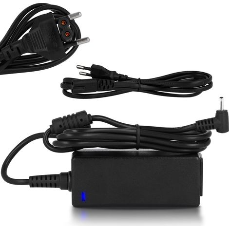 Bloc d'alimentation pour Ordinateur Portable ASUS 19 V 2,1 A 40 W AC 100-240 V 50/60 Hz - Câble de 202 cm de Long (Prise Jack 2,3 à 0,7 mm) - Compatible avec Les modèles ASUS EEE PC (1/5)