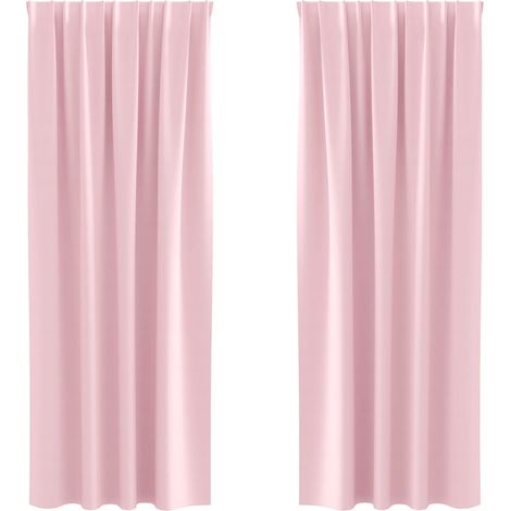 Maison Exclusive - Tende Blackout con Anelli 2 pcs Rosa baby 245 x 140 cm