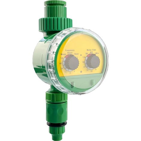 Automatic Watering Timer - CE Certified, IPX5 Waterproof Cover for Garden and Balcony, Tool-Free Installation, Leak-Proof, Ideal for Holidays, Requires 2 AA Alkaline Batteries