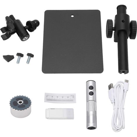 Microscope numérique portable USB 12MP 3840x3104, zoom continu, alliage aluminium, outil d'inspection CNC, loupe électronique HD, compatible PC et mobile, précision industrielle. (1/5)