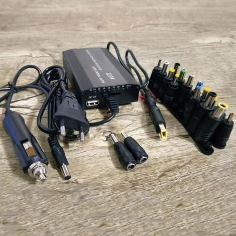 Chargeur Universel 120W pour PC Portable 12V à 24V avec Embouts (1/3)