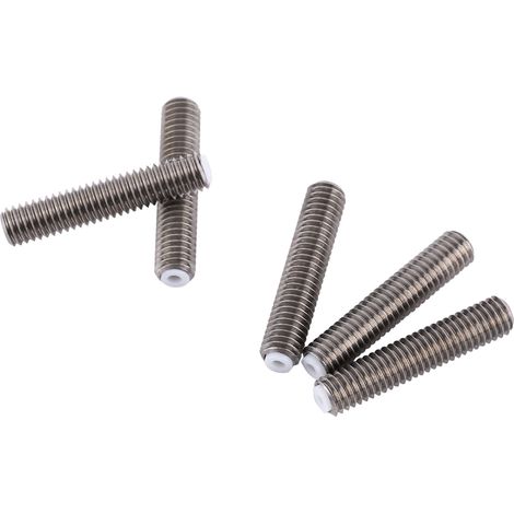 Lot de 5 tubes de buse M6 x 30 mm en acier inoxydable pour extrudeuse d'imprimante 3D (1,75 mm). (1/5)