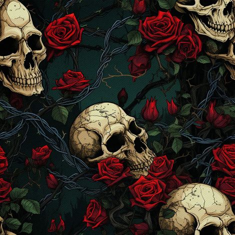 Tela Oxford decorativa para exteriores - Motivo de calavera I DX4012 (1/5)