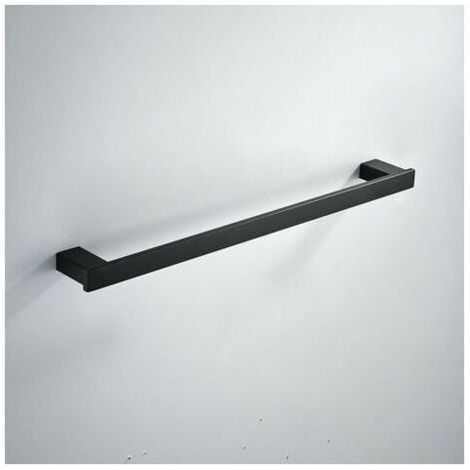 Portasciugamani da bagno, in acciaio inox, asta portasciugamani da 40 cm, nero, BA8003B-40