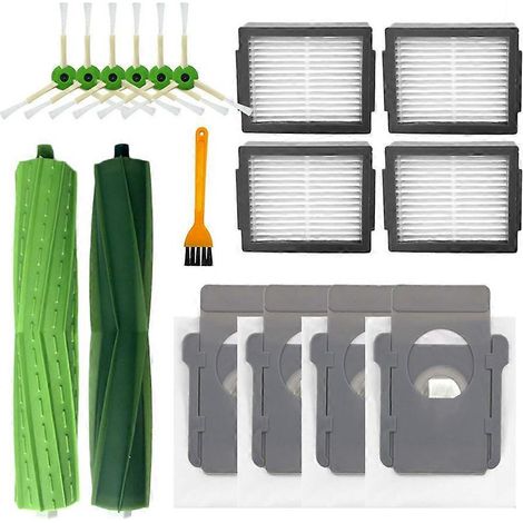 Pour IRobot Roomba I7 I8 E5 E6 I3 J7 I6 robot accessoires pour aspirateur brosse principale, brosse latérale et filtre sac pièces détachées (1/5)
