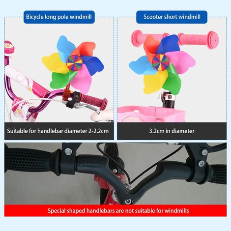 Girouette colorée pour guidon de vélo enfant - Accessoire ludique pour cyclisme et trottinette (1/5)