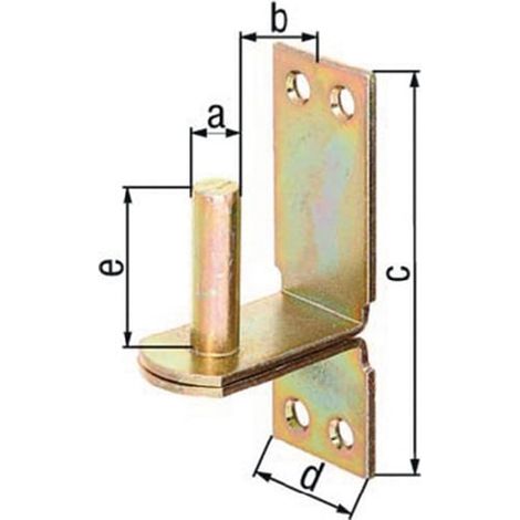 GAH Alberts Kloben DII auf Platte 13x25mm galv.gelb verz - 311438