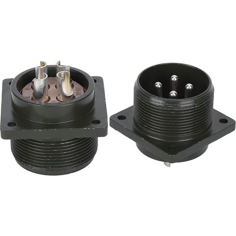 Prise aviation 4 broches 2,2 kW - 5,5 kW, fiche en alliage pour moteurs, outils et accessoires de qualité industrielle (1/5)