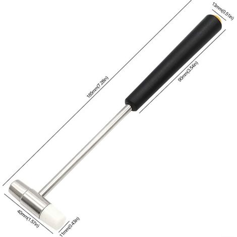 Marteau en caoutchouc pour bricolage - Petit outil à double tête pour réparation efficace (1/5)