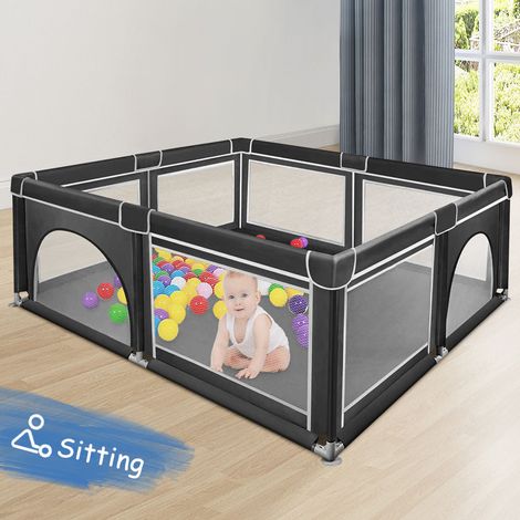 Yongqing – Parc bébé 180x150cm portable avec base antidérapante – Filet respirant pour visibilité – Facile à nettoyer – Intérieur et extérieur