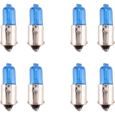 8X H6W BAX9S 6W Weiße Xenon-Seitenmarkierungs-Parkleuchte für Autos 12V 5000K()