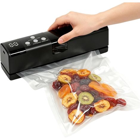 Sollbry Mini Machine Sous Vide pour Aliments Machine à sceller avec écran LED et Machine à vide de comptoir Conservation Congélateur Cuisine Maison,noir (1/5)