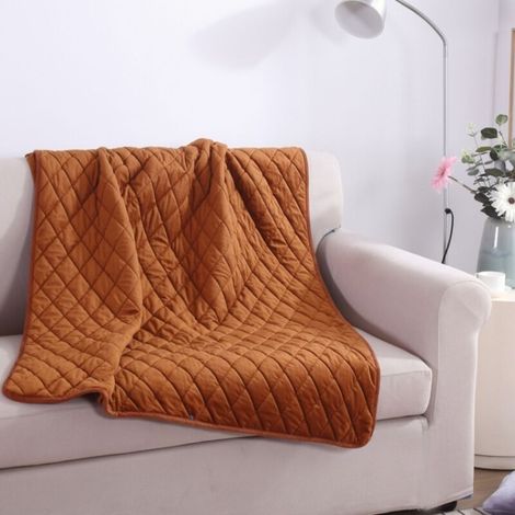 Couverture chauffante portable USB lavable, taille: 100x140cm (couleur châtaigne) (1/5)