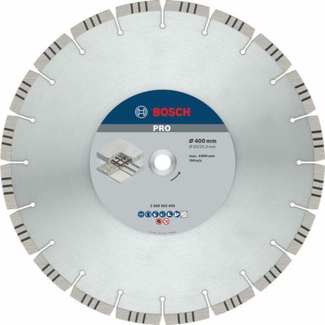 Lame de scie diamant Bosch PRO béton 400 x 20,00/25,40 x 3,2 x 12 mm