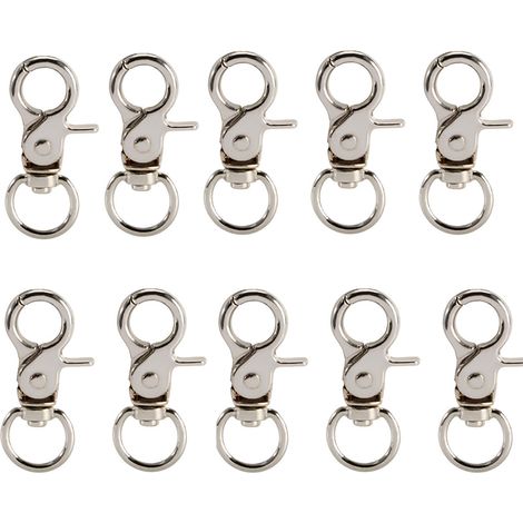Fermoir crabe - Lot de 10 Noir Argent (1/3)