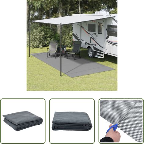 Campingmatte - Zeltteppich Anthrazit 5,5x2,5 m (1/5)