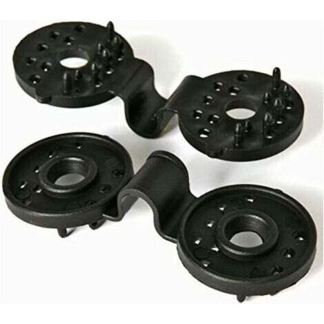 Lot de 10 œillets à Clipser Noirs - Idéal pour Le Montage de Votre Jardin, terrasse et Balcon - Protection Contre Le Vent et Votre Brise-Vue-- (1/5)