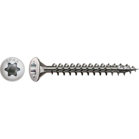 Spax Vis bois Tête fraisée bombée TFB T-STAR TORX T15 3.5X20 Filetage total Inox A2-200 pièces (1/5)