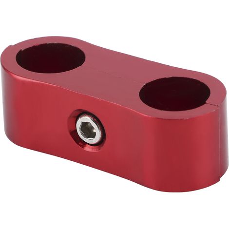 Séparateur de durites 4AN, collier de fixation pour tuyau de carburant et huile, raccord en alliage d'aluminium, adaptateur de conduit, rouge (1/5)