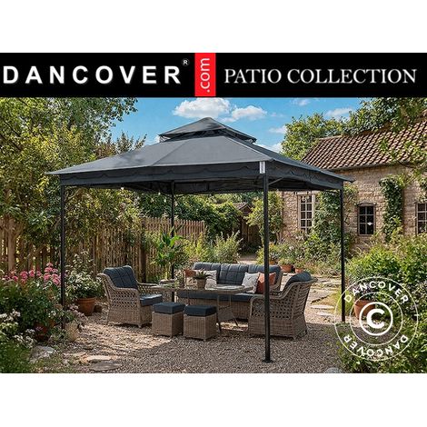 Gazebo Horus, 3x3.7 m, Grey - Dancover