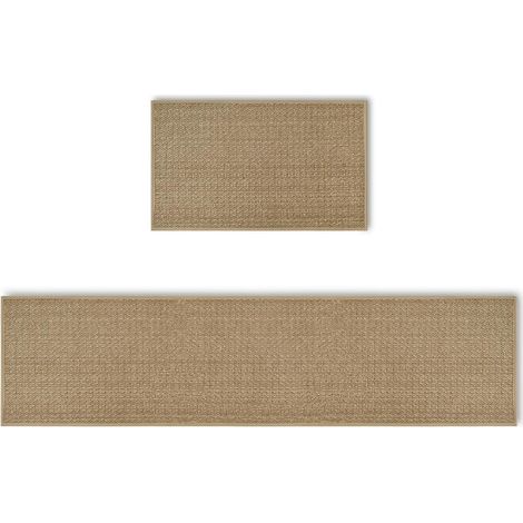 Lot de 2 tapis de cuisine lavables pour l'intérieur et l'extérieur - 43 x 73 cm et 43 x 150 cm (1/5)